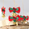 10x Red Fabric Bows With Bells Decorations Christmas Xmas Party Tree Ornament