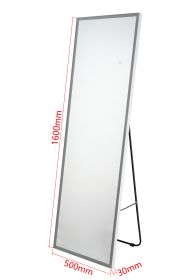 62*20Full Length Mirror with LED Lights, Free Standing Tall Mirror, Lighted Floor Mirror, Wall Mounted Hanging Mirror, Full Body Mirror w/Dimming & 3