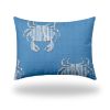 CRABBY Indoor/Outdoor Soft Royal Pillow, Zipper Cover w/Insert, 12x16