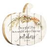 "I'm So Glad" By Artisan Marla Rae Printed on Wooden Pumpkin Wall Art