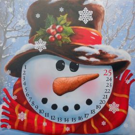 "Count Down to Christmas - Snowman Canvas" by Opportunties , Ready to Hang Canvas Art