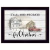 "I'll be home for Christmas" By Billy Jacobs, Ready to Hang Framed Print, Black Frame