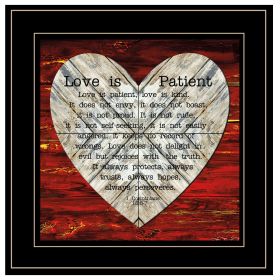 "Love is Patient" by Cindy Jacobs, Ready to Hang Framed Print, Black Frame