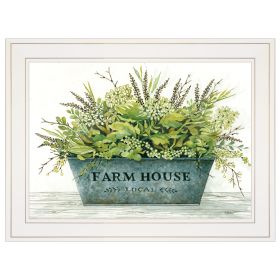 "Farmhouse" by Cindy Jacobs, Ready to Hang Framed Print, White Frame