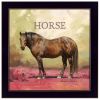 "Henry the Horse" by Bonnie Mohr, Ready to Hang Framed Print, Black Frame