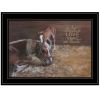 "A Mother Love (Horses)" by Pam Britton, Ready to Hang Framed Print, Black Frame