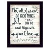 "Great Love" by Annie LaPoint, Ready to Hang Framed Print, Black Frame