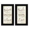 "Faith / Believe" 2-Piece Vignette by Mollie B, Black Frame