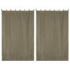 2 pcs W54xL84in Outdoor Patio Curtain/Coffee Liqueur