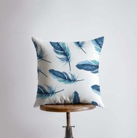 Dark Blue Feathers | Pillow Cover | Bird Lover | Pillow | Animal Decor | Home Decor | Room Decor | Farmhouse Decor | Pattern | Gift for her