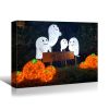 Drop-Shipping Framed Canvas Wall Art Decor Painting For Halloween,Cute Ghost Painting For Halloween Gift, Decoration For Halloween Office Living Room,