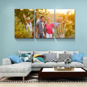 3 Panels Customize Canvas Prints with Your Photo Canvas Wall Art- Personalized Canvas Picture, Customized To Any Style,Gifts for Family, Wedding, Frie