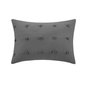 Cotton Jacquard Pom Pom Oblong Pillow