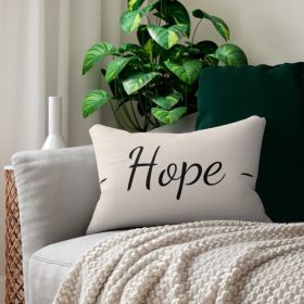 Decorative Throw Pillow - Double Sided Sofa Pillow / Hope - Beige Black