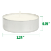 Stonebriar Unscented 1-Wick Mega Oversized 9 Hour Tealight Candles 20 Pack