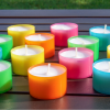 Stonebriar Unscented Long Burning Tealight Candles with 6-7 Hour Burn Time, 96 Pack, Multicolor