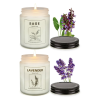 Lavender & Sage Scented Candles Gift, 2 Pack Soy Candle for Home Scented, Jar Aromatherapy Candles, 7 oz