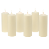 Stonebriar 3" x 8" Unscented 1-Wick Ivory Pillar Candles, 6 Pack