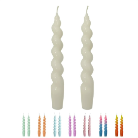 FCHSHAMD 7.5'' White Taper Candles - Unscented Dripless2 Pack