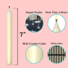 7 Inch Ivory Taper Candles 6 Hour Burning Candle Decorate Your Dinner Wedding Table Dripless&nbsp;and Smokeless Candle Unscented Fits Most candlestick