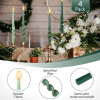 FCMSHAMD 9.3 Inch Spiral Taper Candles Set of 4 Burn Time 6 H Unscented Smokeless for Wedding Dinner Decoration Candle Sticks