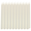 Stonebriar Unscented 10" Dripless Taper Candles with 7 Hour Burn, 30 Pack, White