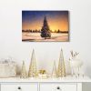 Framed Canvas Wall Art Decor Painting For Chrismas, Chrismas Tree in Dawn Chrismas Gift Painting For Chrismas Gift, Decoration For Chrismas Eve Office