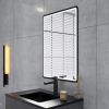 32 x 24 in. Rectangular Black Framed Wall-Mount Anti-Fog LED Light Bathroom Vanity Mirror