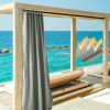 2 pcs W54*L84in Outdoor Patio Curtain/Gray