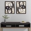 Gold Foil Abstract 2-piece Framed Canvas Wall Art Set