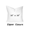 FLASHITTE Indoor/Outdoor Soft Royal Pillow, Zipper Cover w/Insert, 16x16