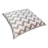 20 x 20 Modern Square Cotton Accent Throw Pillow, Simple Chevron Pattern, Gray, White