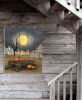 "Harvest Moon" By Artisan Billy Jacobs, Printed on Wooden Picket Fence Wall Art