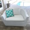 FLANNIGAN Turquoise Indoor/Outdoor Pillow - Sewn Closure