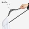 Heavy Duty Non Slip Velvet Clothing Hanger, 100 Pack, Gray