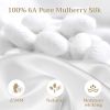 Lacette Silk Pillowcase 2 Pack for Hair and Skin, 100% Mulberry Silk, Double-Sided Silk Pillow Cases with Hidden Zipper (white, Standard size 20" x 26