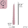 FCMSHAMD 7.3'' Pink Taper Candles -Unscented Dripless(2 Pack)