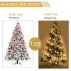 7.5ft Automatic Tree Structure PVC Material Green Flocking 1450 Branches Christmas Tree