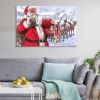 Framed Canvas Wall Art Decor Painting For Chrismas, Santa With Gift Painting For Chrismas Gift, Decoration For Chrismas Eve Office Living Room, Bedroo