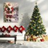 Framed Canvas Wall Art Decor Painting For Chrismas, Smiling Santa Claus Painting For Chrismas Gift, Decoration For Chrismas Eve Office Living Room, Be