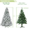 7.5ft Automatic Tree Structure PVC Material Green Flocking 1450 Branches Christmas Tree