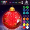 Christmas Ball 2Pcs Outdoor Decorations Extra Large PVC Balls With Joy Tree Hohoho Patterns