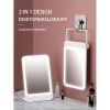 Makeup Mirror LED Light Mirror 3 Brightness Level Soft Light Rechargeable Mirror