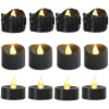 Halloween Decoration Candle Light 12-Pack ,Black Tears Candle Tea Light