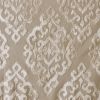 Knitted Jacquard Damask Total Blackout Grommet Top Curtain Panel Pair