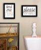 "Text Me If You Run Out of Toilet Paper While Seated" 2-Piece Vignette by Marla Rae, Ready to Hang Framed Print, Black Frame