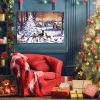 Framed Canvas Wall Art Decor Painting For Chrismas, Cute Animals with Chrismas Tree Gift Painting For Chrismas Gift, Decoration For Chrismas Eve Offic