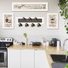 "Kitchen Collection IV" 4-Piece Vignette with 1-(7Pegs) Mug Rack, White Frame