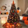 Clear Prelit Incandescent Black Hinged Spruce Artificial Christmas Tree, 6'