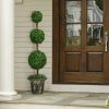 4 Feet Artificial Topiary Triple Ball Tree Plant